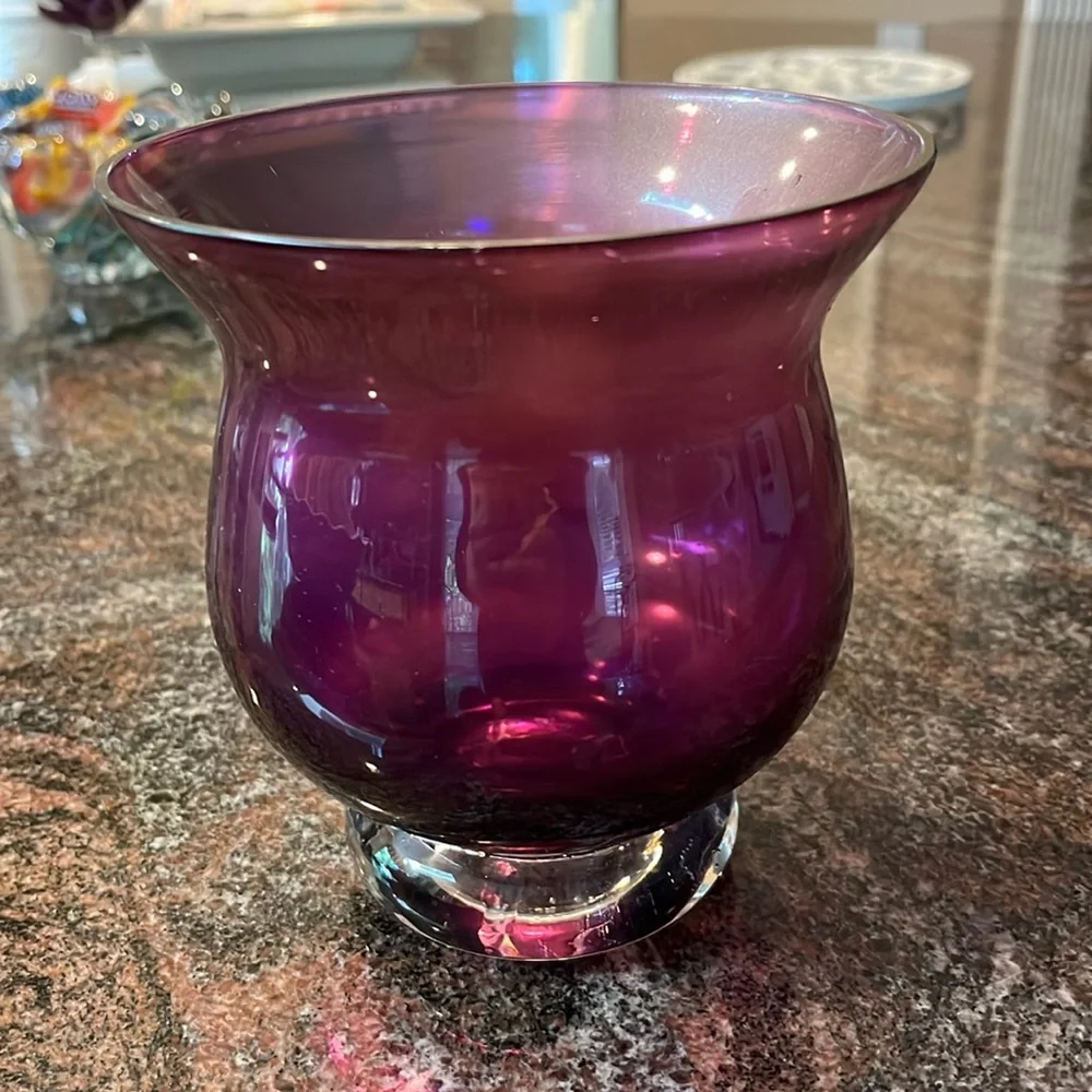 PartyLite Glass Hurricane Candle Holder